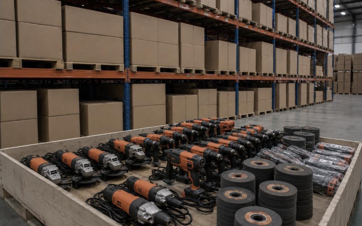 Ferramentas elétricas e abrasivos em volume para importação da China