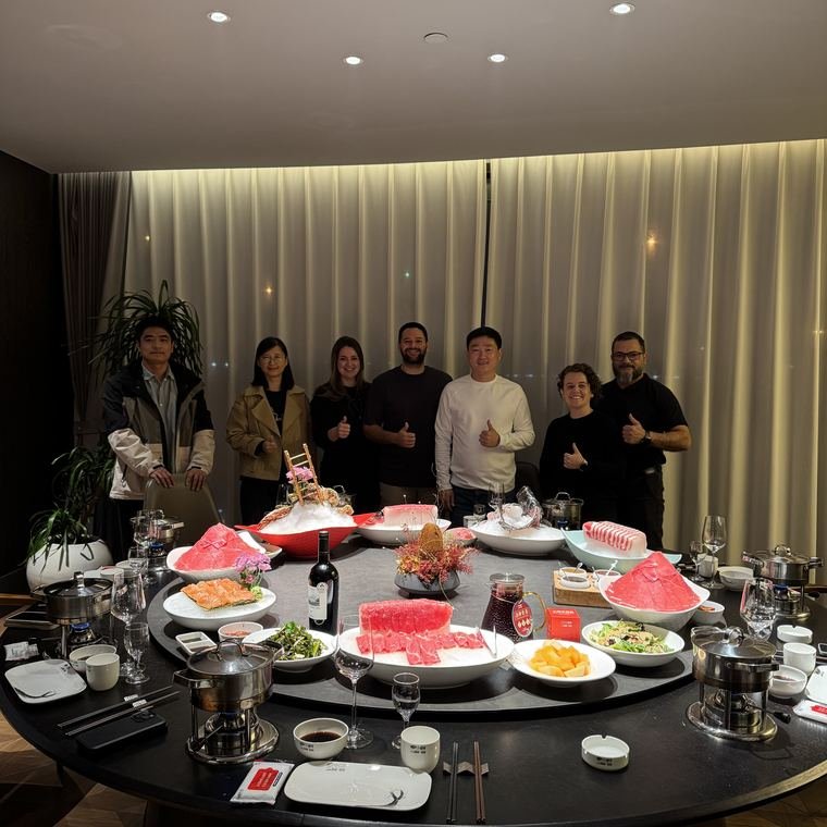 Encontro com o grupo na China