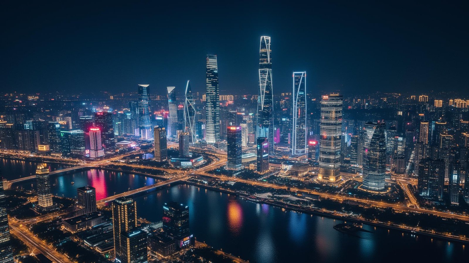 Shenzhen skyline at night